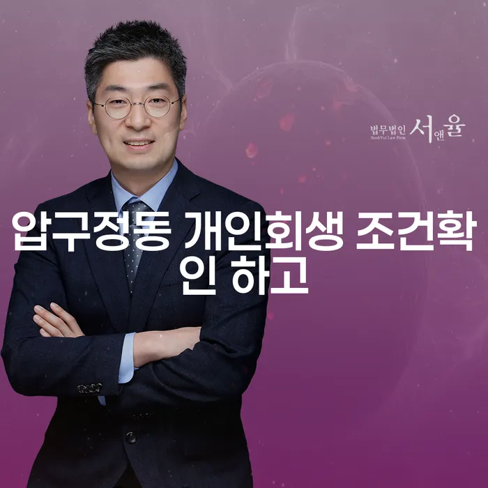 압구정동 개인회생 조건확인 하고