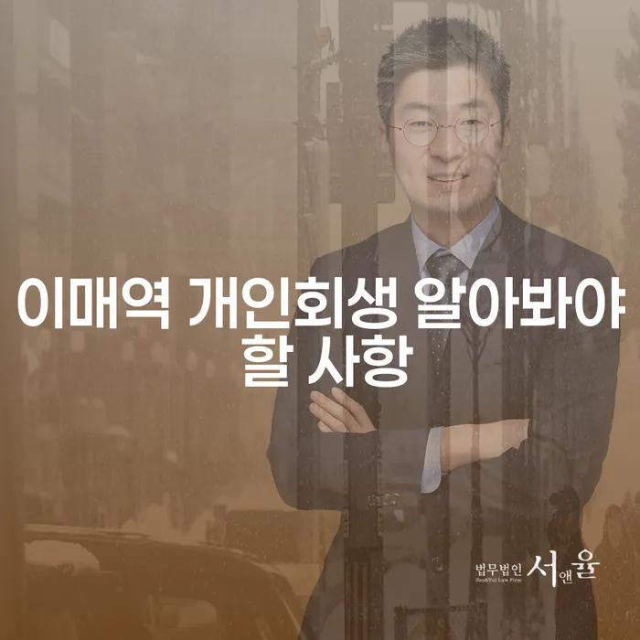 이매역 개인회생 알아봐야 할 사항