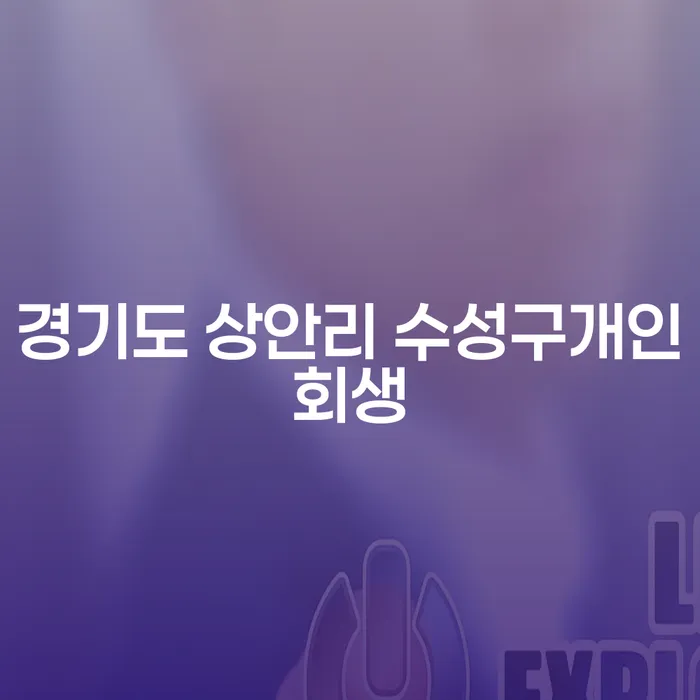 경기도 상안리 수성구에서 개인회생을 고려해야 하는 이유는 무엇인가요?